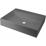 Umywalki - DEANTE CQR TU5S CORREO Umywalka granitowa stawiana na blat - 500x400 mm Antracyt metalik - miniaturka - grafika 1