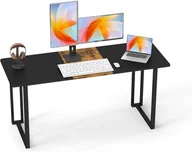 Biurka - Biurko 160 x 60 cm, biurko komputerowe z metalową ramą, industrialny drewniany stół biurowy, stół konferencyjny, biura, rustykalny brąz + czarny - miniaturka - grafika 1