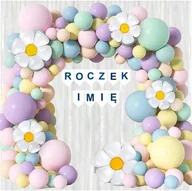 Baby shower i roczek - Roczek 1 urodziny girlanda balonowa biała nieb. - miniaturka - grafika 1