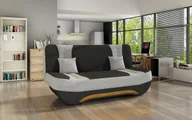 Sofy i kanapy - nabbi Sofa rozkładana ze schowkiem Ella II - czarna/jasnoszara - miniaturka - grafika 1