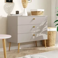 Komody dla dzieci - Komoda Kaszmir Harmony 1 - beżowo-szara - miniaturka - grafika 1