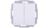 Gniazdka elektryczne - Berker schodowy podwójny Elektro-Plast Sentia biały - miniaturka - grafika 1