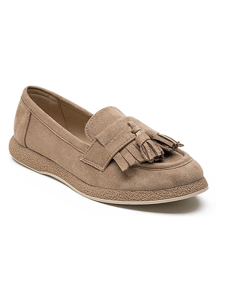 Foreverfolie Mokasyny w kolorze khaki
