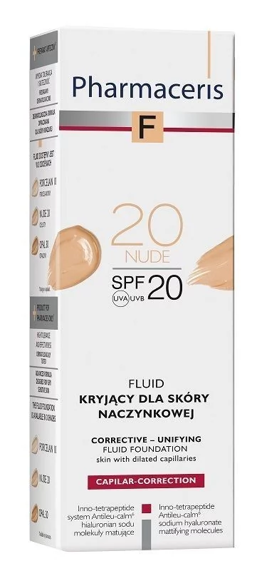 Pharmaceris FLUID KRYJĄCY DLA SKÓRY NACZYNKOWEJ SPF 20 20 NUDE