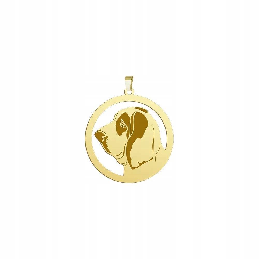 Zawieszka Złota z psem rasy Basset 925 Biżuteria Prezent Kobieta GRAWER