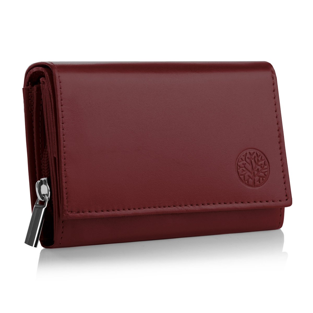 BPD-DZ-11 BORDO Portfel damski BASIC +CERTYFIKAT