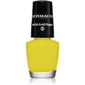 Lakiery do paznokci - Dermacol Neon neonowy lakier do paznokci odcień 43 Gold Digger 5 ml - miniaturka - grafika 1