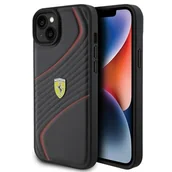 Etui i futerały do telefonów - Ferrari FEHCP15MPTWK iPhone 15 Plus 6.7" czarny/black hardcase Twist Metal Logo - miniaturka - grafika 1