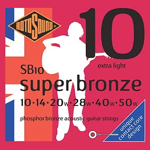 Rotosound SB10 struny do gitary akustycznej ROTO SB10 - Struny gitarowe  - miniaturka - grafika 1