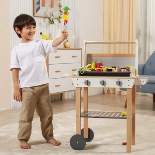 Duży Drewniany Grill Dla Dzieci + 47 Akcesoriów Lumarko! - Zabawki AGD - miniaturka - grafika 7