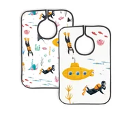 Śliniaki i fartuszki - Śliniaki białe w zestawie 2 szt. Submarine – Little Nice Things - miniaturka - grafika 1