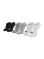 Skarpetki damskie - adidas Zestaw 3 par niskich skarpet unisex Trefoil Liner FT8524 Biały - miniaturka - grafika 1