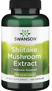 Swanson - Ekstrakt z Grzybów Shiitake, 500 mg, 120 kapsułek - Suplementy naturalne - miniaturka - grafika 1