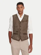 Kamizelki męskie - Milestone Kamizelka MSRenzo 531629 60480 Brązowy Regular Fit - miniaturka - grafika 1