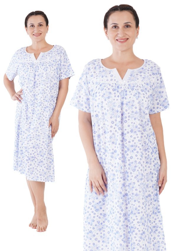 Koszula Nocna bawełniana 1XL Vienetta z krótkim rękawem duże rozmiary +size