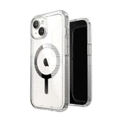Etui i futerały do telefonów - Speck Gemshell Grip + MagSafe - Etui do iPhone 15 (Clear / Chrome Finish) - miniaturka - grafika 1