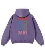 Bluzy męskie - Bluza Colors of Love Kolory Miłości Minimalizm Symbol Fioletowy L - miniaturka - grafika 1