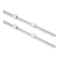 Filamenty i akcesoria do drukarek 3D - 2 sztuki prowadnicy liniowej SBR25 1000 mm Łożysko liniowe Wałek liniowy z 4 blokami łożyskowymi SBR25UU Nierdzewna szyna łożyska liniowego do drukarek 3D DIY i maszyn CNC - miniaturka - grafika 1