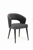 Krzesła - Mirek 6 krzesło tapicerowane grafitowe nogi czarne - miniaturka - grafika 1