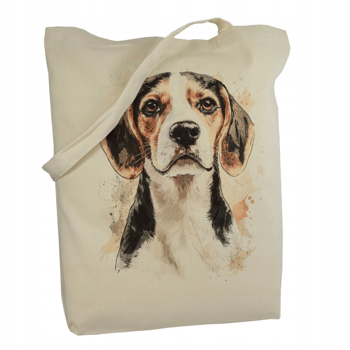 Torba bawełniana ECRU 220g nadruk psa Beagle prezent dla miłośników rasy