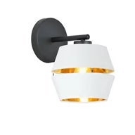 Lampy ścienne - Piano kinkiet 1-punktowy biały/złoty 1182/K1 - miniaturka - grafika 1