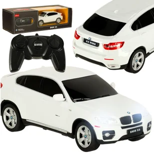 Samochód zdalnie sterowany Rastar 31700 BMW X6 1:24 biały - Zabawki zdalnie sterowane - miniaturka - grafika 1