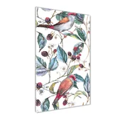 Foto gadżety - Foto obraz zdjęcie na szkle pionowy Ptaki i jeżyny - miniaturka - grafika 1