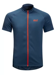 Jack Wolfskin Koszulka kolarska "Tourer" w kolorze granatowym - Koszulki sportowe męskie - miniaturka - grafika 1
