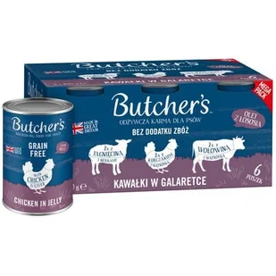 Butchers Original Recipe in Jelly mix smaków z wątróbką lub nerkami kawałki w galaretce karma dla psa 6 x 400g' - Mokra karma dla psów - miniaturka - grafika 6
