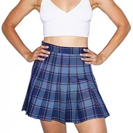 Spódnice - American Apparel Damska spódnica tenisowa Plaid Skirt, granatowy (Navy Plaid)., XXS - miniaturka - grafika 1