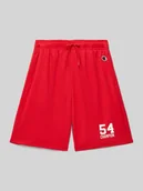 Spodnie i spodenki dla chłopców - Szorty z dzianiny dresowej o kroju regular fit z nadrukiem z logo - miniaturka - grafika 1