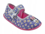 Buty dla dziewczynek - Kapcie Dziecięce Do Przedszkola na Rzep Baleriny Miękkie MYSZKA MINNIE r.32 - miniaturka - grafika 1