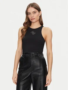 Guess Top W5GP57 KCV52 Czarny Regular Fit - Koszulki i topy damskie - miniaturka - grafika 1