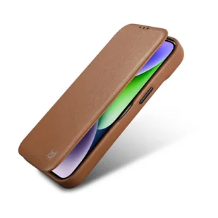 iCarer CE Premium Leather Folio Case skórzane etui iPhone 14 Pro z klapką magnetyczne MagSafe brązowy (WMI14220714-BN) - Etui i futerały do telefonów - miniaturka - grafika 9