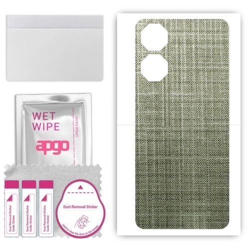 folia naklejka skórka strukturalna na TYŁ do ZTE Nubia Neo 2 5G - Tkanina Lniana - apgo SKINS