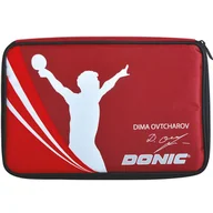 Tenis stołowy - Donic -Schildkröt Schlägerhülle Ovtcharov Plus Quadratisch, Gepolstert, Incl. Ballfach, 818539 Tischtennis Hülle, Rot/Orange, M - miniaturka - grafika 1