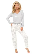 Piżamy damskie - Piżama Maya Long Ecru - miniaturka - grafika 1