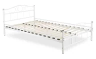 Inne meble do sypialni - Białe metalowe łóżko z zagłówkiem 120x200 A7-B26 - miniaturka - grafika 1