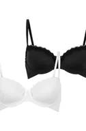 Biustonosze - Hunkemöller 2 sztuki biustonoszy usztywnianych z fiszbinami Lola Czarny - miniaturka - grafika 1