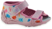 Buty dla dziewczynek - Kapcie dziewczęce na rzep do żłobka do przedszkola Befado 342P063 Papi - miniaturka - grafika 1