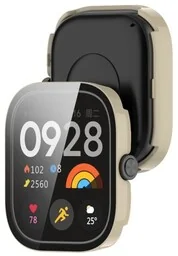 Bizon Etui ze szkłem do zegarka Case+Glass Watch do Xiaomi Redmi Watch 5, beżowe - Akcesoria do smartwatchy - miniaturka - grafika 1