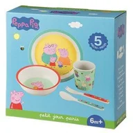 Zestawy naczyń dla dzieci - Zestaw Naczyń I Sztućców Dla Dziecka, 5 El., Świnka Peppa Petit Jour Paris - miniaturka - grafika 1