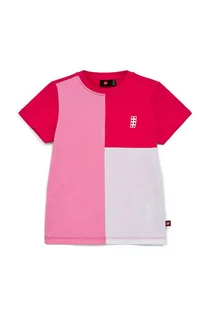 Koszulki dla dziewczynek - Lego t-shirt bawełniany dziecięcy kolor różowy - grafika 1