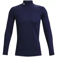 Koszule męskie - Under Armour Coldgear Armour Fitted Mock Koszula męska, Azul, XS - miniaturka - grafika 1