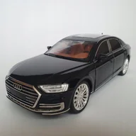 Zabawki zdalnie sterowane - Audi A8 D5 1:24 światła LED otwierane drzwi metalowy 21 cm zabawka chłopca - miniaturka - grafika 1