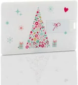 Pendrive - Pendrive karta kredytowa Choinka (2 GB) - miniaturka - grafika 1