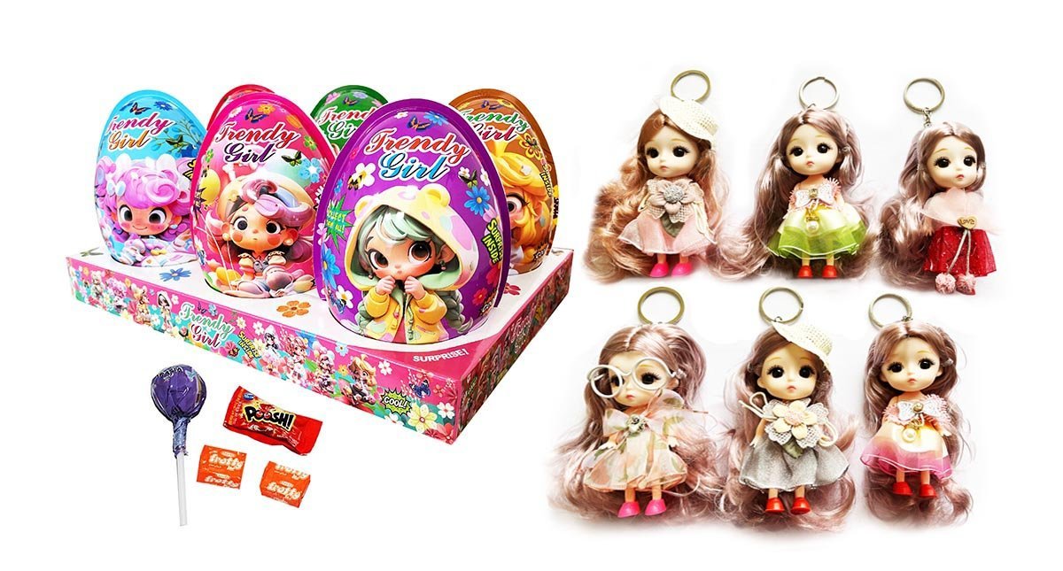 JAJKO17,5 CM XXXL MODNE DZIEWCZYNY PLASTIKOWE JAJKA 6SZT