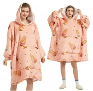 Bluzy damskie - Kocobluza Gruba Bluza Koc Oversize XXL Lody - miniaturka - grafika 1