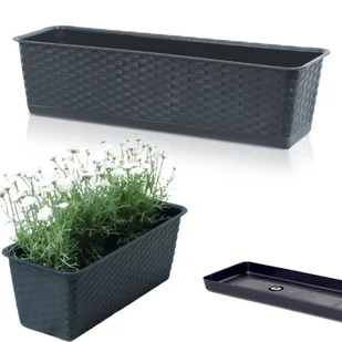 Skrzynka balkonowa Ratolla z podstawką ISR500P Doniczka prostokątna - Donice Skrzynka balkonowa Ratolla z podstawką ISR500P Doniczka prostokątna - Donice - miniaturka - grafika 1