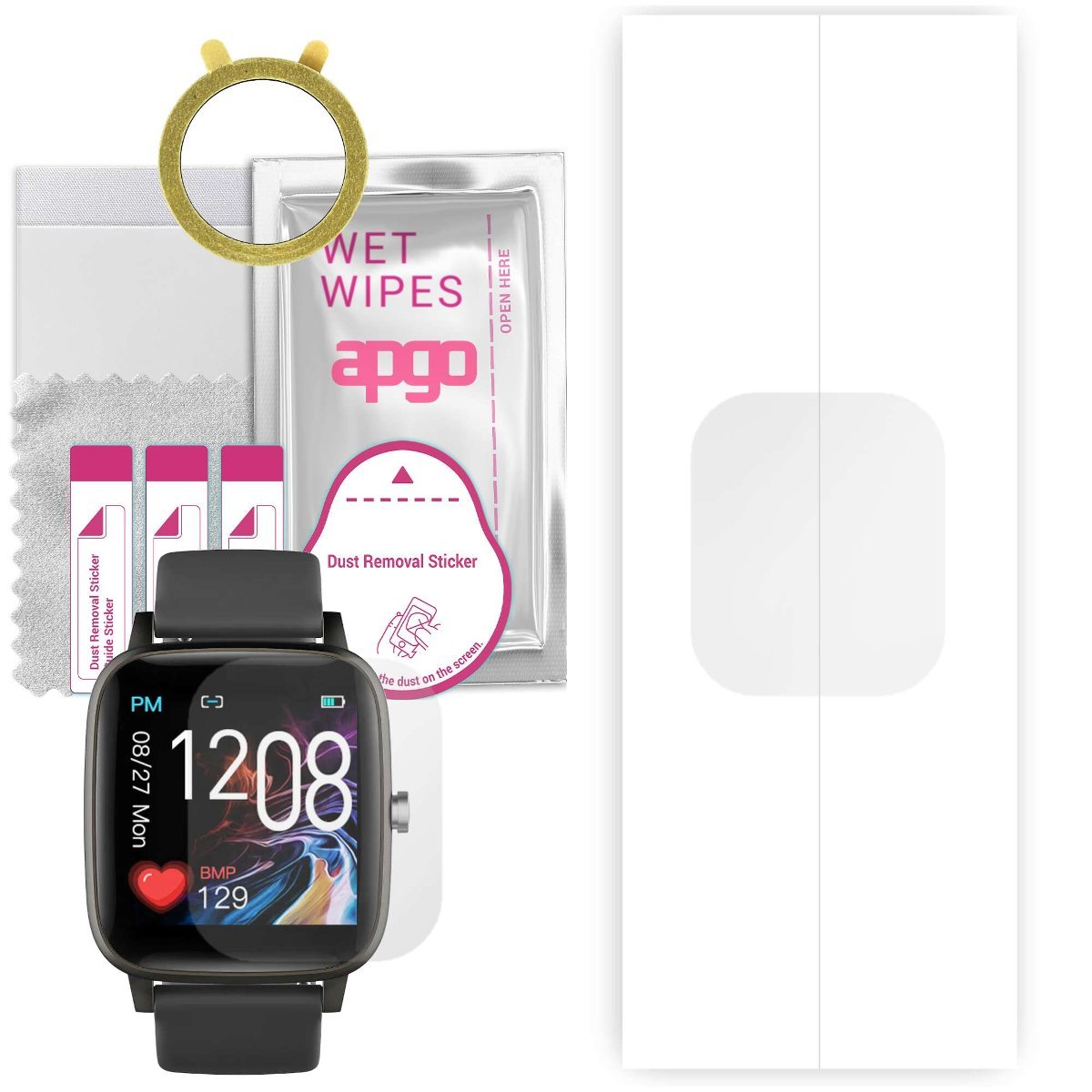 1x Folia hydrożelowa do Bemi TER2 - apgo Smartwatch Hydrogel Protection Ochrona na ekran smartwatcha